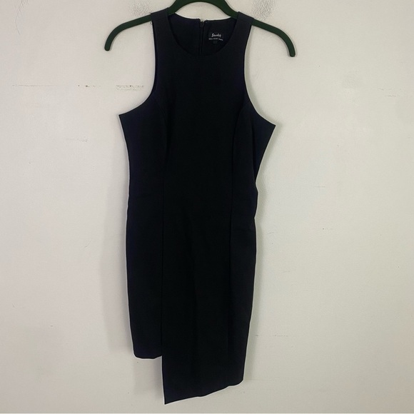 BARDOT Razor asymmetric mini drape Dress in Black - Picture 3 of 6